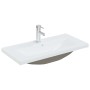 Einbauwaschbecken mit weißem Keramikhahn 81x39x18 cm von vidaXL, Sinkt - Ref: Foro24-148625, Preis: 208,77 €, Rabatt: %