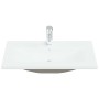 Einbauwaschbecken mit weißem Keramikhahn 81x39x18 cm von vidaXL, Sinkt - Ref: Foro24-148625, Preis: 208,77 €, Rabatt: %