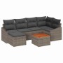 Conjunto de sofá de jardín 7 pcs Gris
