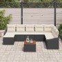 Conjunto de sofá de jardín 9 pcs Negro y