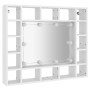 Möbel mit Spiegel und weißer LED 91x15x76,5 cm von vidaXL, Badezimmerwaschtische - Ref: Foro24-808864, Preis: 95,26 €, Rabatt: %