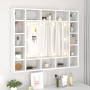 Möbel mit Spiegel und weißer LED 91x15x76,5 cm von vidaXL, Badezimmerwaschtische - Ref: Foro24-808864, Preis: 95,26 €, Rabatt: %