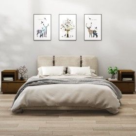 Nachttische 2 Stück honigbraunes Kiefernholz 60x34x51 cm von vidaXL, Nachttische - Ref: Foro24-814381, Preis: 79,40 €, Rabatt: %
