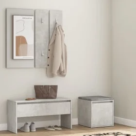 Juego de muebles recibidor madera contrachapada gris hormigón de vidaXL, Armarios roperos - Ref: Foro24-3082048, Precio: 96,0...