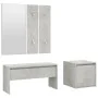 Flurmöbel-Set aus betongrauem Sperrholz von vidaXL, Kleiderschränke - Ref: Foro24-3082048, Preis: 96,09 €, Rabatt: %