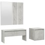 Flurmöbel-Set aus betongrauem Sperrholz von vidaXL, Kleiderschränke - Ref: Foro24-3082048, Preis: 98,32 €, Rabatt: %