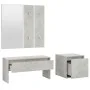 Flurmöbel-Set aus betongrauem Sperrholz von vidaXL, Kleiderschränke - Ref: Foro24-3082048, Preis: 96,09 €, Rabatt: %