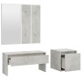 Flurmöbel-Set aus betongrauem Sperrholz von vidaXL, Kleiderschränke - Ref: Foro24-3082048, Preis: 98,32 €, Rabatt: %