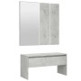 Flurmöbel-Set aus betongrauem Sperrholz von vidaXL, Kleiderschränke - Ref: Foro24-3082048, Preis: 98,32 €, Rabatt: %