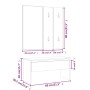 Flurmöbel-Set aus betongrauem Sperrholz von vidaXL, Kleiderschränke - Ref: Foro24-3082048, Preis: 98,32 €, Rabatt: %
