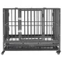 Durable dog cage with wheels steel 92x62x76 cm by vidaXL, Pet carriers and boxes - Ref: Foro24-171491, Price: 207,60 €, Disco...