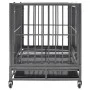 Durable dog cage with wheels steel 92x62x76 cm by vidaXL, Pet carriers and boxes - Ref: Foro24-171491, Price: 207,60 €, Disco...