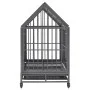 Hundekäfig mit Rädern und Stahldach 92x62x106 cm von vidaXL, Transportboxen und Boxen für Haustiere - Ref: Foro24-171493, Pre...
