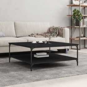 Mesa de centro madera de ingeniería negro 100x100x40 cm de vidaXL, Mesas de centro - Ref: Foro24-832843, Precio: 83,61 €, Des...