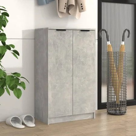 Mueble zapatero madera contrachapada gris hormigón 59x35x100 cm by vidaXL, Closets and storage - Ref: Foro24-811443, Price: 9...