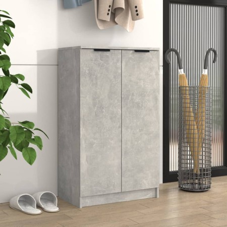 Mueble zapatero madera contrachapada gris hormigón 59x35x100 cm by vidaXL, Closets and storage - Ref: Foro24-811443, Price: 8...
