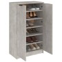 Mueble zapatero madera contrachapada gris hormigón 59x35x100 cm by vidaXL, Closets and storage - Ref: Foro24-811443, Price: 8...