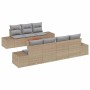 Conjunto de sofá de jardín 8 pcs beige y gris claro