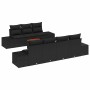 Conjunto de sofá de jardín 8 pcs Negro