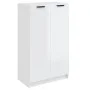 Mueble zapatero madera contrachapada blanco brillo 59x35x100 cm de vidaXL, Zapateros y organizadores de calzado - Ref: Foro24...