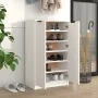 Mueble zapatero de madera contrachapada blanco 59x35x100 cm de vidaXL, Zapateros y organizadores de calzado - Ref: Foro24-811...