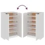 Mueble zapatero de madera contrachapada blanco 59x35x100 cm de vidaXL, Zapateros y organizadores de calzado - Ref: Foro24-811...