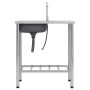 Campingspüle mit einem Becken und Wasserhahn aus Edelstahl von vidaXL, Sinkt - Ref: Foro24-151213, Preis: 168,42 €, Rabatt: %