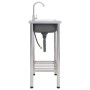Campingspüle mit einem Becken und Wasserhahn aus Edelstahl von vidaXL, Sinkt - Ref: Foro24-151213, Preis: 168,42 €, Rabatt: %