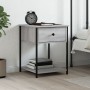 Mesita de noche madera de ingeniería gris Sonoma 44x45x58 cm de vidaXL, Mesitas de noche - Ref: Foro24-825849, Precio: 41,87 €
