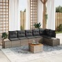 Conjunto de sofá de jardín 7 pcs Gris