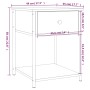 Mesita de noche madera de ingeniería gris Sonoma 44x45x58 cm de vidaXL, Mesitas de noche - Ref: Foro24-825849, Precio: 41,87 €