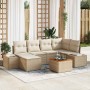 Conjunto de sofá de jardín 7 pcs Beige y