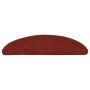 Alfombrilla autoadhesiva escalera 15 uds 56x17x3 cm roja