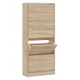 Sonoma oak plywood shoe rack cabinet 63x24x147 cm by vidaXL, Shoe racks and shoe organizers - Ref: Foro24-342543, Price: 145,...