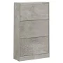 Mueble zapatero madera contrachapada gris hormigón 63x24x103 cm de vidaXL, Zapateros y organizadores de calzado - Ref: Foro24...