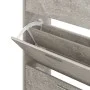 Mueble zapatero madera contrachapada gris hormigón 63x24x103 cm de vidaXL, Zapateros y organizadores de calzado - Ref: Foro24...