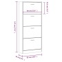 Schuhschrank aus glänzend weißem Sperrholz, 63 x 24 x 147 cm von vidaXL, Schuhregale und Schuhorganisatoren - Ref: Foro24-342...