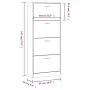 Mueble zapatero madera contrachapada roble ahumado 63x24x147 cm de vidaXL, Zapateros y organizadores de calzado - Ref: Foro24...