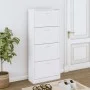 Schuhschrank aus weißem Sperrholz 63x24x147 cm von vidaXL, Schuhregale und Schuhorganisatoren - Ref: Foro24-342542, Preis: 13...