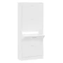 Mueble zapatero madera contrachapada blanco 63x24x147 cm de vidaXL, Zapateros y organizadores de calzado - Ref: Foro24-342542...