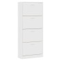 Schuhschrank aus weißem Sperrholz 63x24x147 cm von vidaXL, Schuhregale und Schuhorganisatoren - Ref: Foro24-342542, Preis: 13...