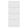 Mueble zapatero madera contrachapada blanco 63x24x147 cm de vidaXL, Zapateros y organizadores de calzado - Ref: Foro24-342542...