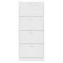Mueble zapatero madera contrachapada blanco 63x24x147 cm de vidaXL, Zapateros y organizadores de calzado - Ref: Foro24-342542...