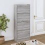 Mueble zapatero madera contrachapada gris Sonoma 63x24x147 cm de vidaXL, Zapateros y organizadores de calzado - Ref: Foro24-3...