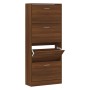 Schuhschrank aus furniertem Holz in Eichenbraun, 63x24x147 cm. von vidaXL, Schuhregale und Schuhorganisatoren - Ref: Foro24-3...