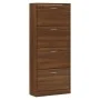 Schuhschrank aus furniertem Holz in Eichenbraun, 63x24x147 cm. von vidaXL, Schuhregale und Schuhorganisatoren - Ref: Foro24-3...