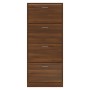 Mueble zapatero contrachapada color marrón roble 63x24x147 cm by vidaXL, Shoe racks and shoe organizers - Ref: Foro24-342549,...