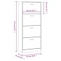 Schuhschrank aus furniertem Holz in Eichenbraun, 63x24x147 cm. von vidaXL, Schuhregale und Schuhorganisatoren - Ref: Foro24-3...