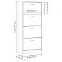 Schuhschrank aus furniertem Holz in Eichenbraun, 63x24x147 cm. von vidaXL, Schuhregale und Schuhorganisatoren - Ref: Foro24-3...