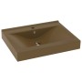 Luxuriöses Waschbecken mit Keramikarmatur 60x46 cm, mattes Creme von vidaXL, Sinkt - Ref: Foro24-147029, Preis: 75,73 €, Raba...